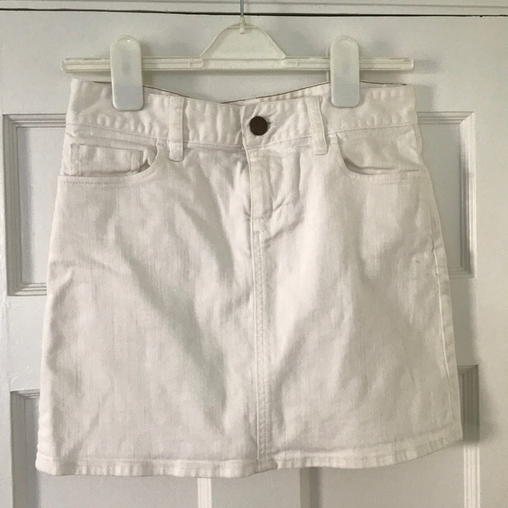 Classic White J Crew Jean Skirt